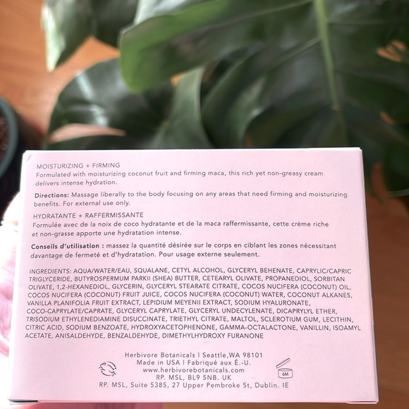NIB Herbivore Cloud Milk Firming Body Cream Maca Root Coconut body butter Sealed - Picture 9 of 12